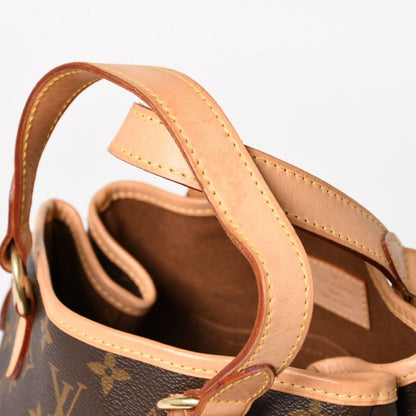 Louis Vuitton Patignol Handbag Monogram Canvas Vachetta Leather Brown Gold — view 6