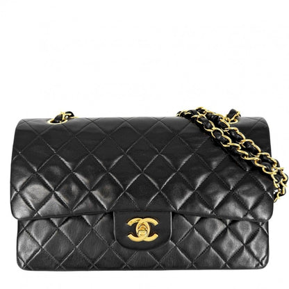 Chanel Shoulder Bag Quilted 25 Double Chain CC Logo Flap Crossbody Lambskin