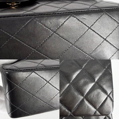Chanel Shoulder Bag Quilted 25 Double Chain CC Logo Flap Crossbody Lambskin — view 7