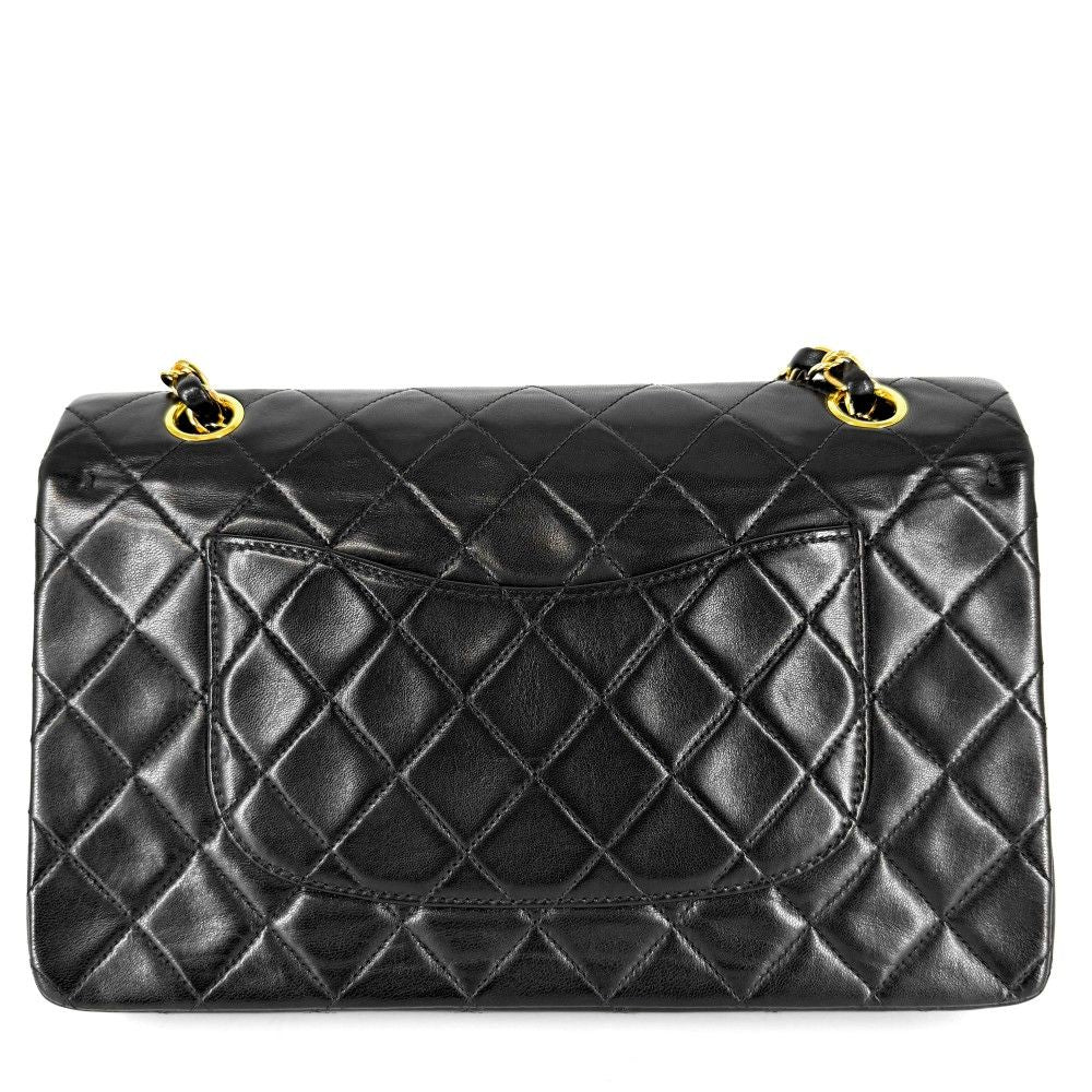 Chanel Shoulder Bag Quilted 25 Double Chain CC Logo Flap Crossbody Lambskin — view 2