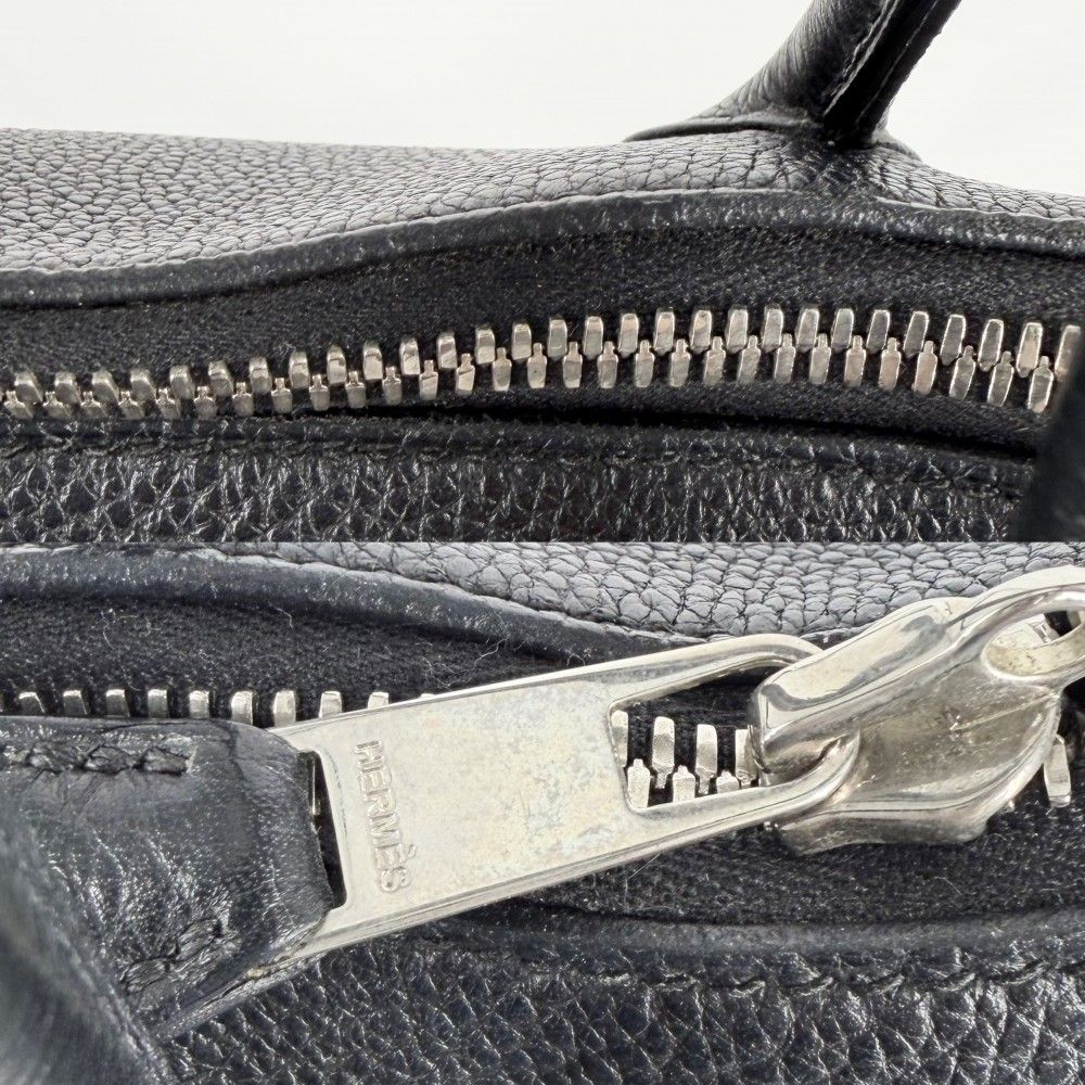 Hermes Handbag Bolide 31 Leather Black Silver — view 6