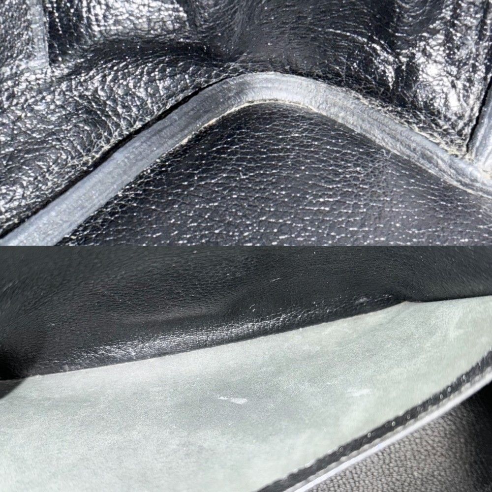 Hermes Handbag Bolide 31 Leather Black Silver — view 7