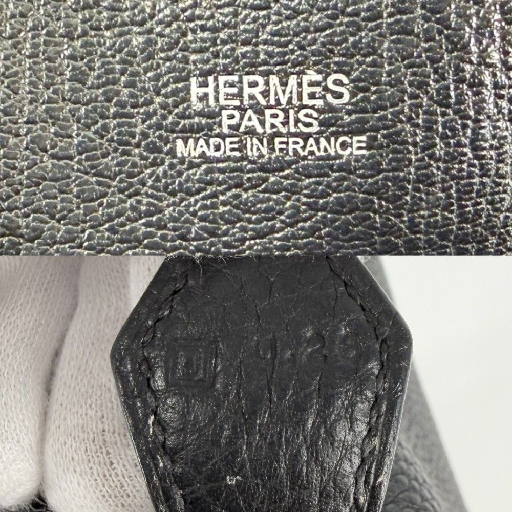 Hermes Handbag Bolide 31 Leather Black Silver — view 5