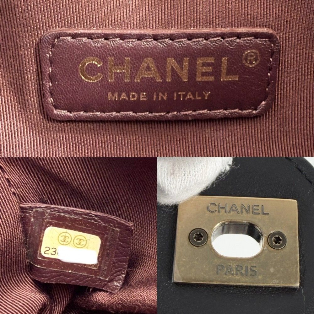 Chanel 2-Way Quilted Turnlock Shoulder Bag Crossbody CC Logo Leather Black — view 6
