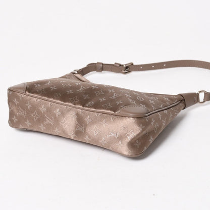 Louis Vuitton Monogram Satin Little Boulogne Shoulder Bag Beige Fabric Silver — view 5