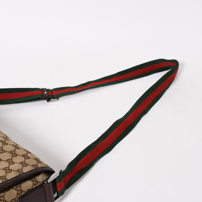 Gucci Web Strap Messenger Shoulder Bag GG Canvas Sherry Line Brown — view 7
