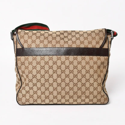 Gucci Web Strap Messenger Shoulder Bag GG Canvas Sherry Line Brown — view 2