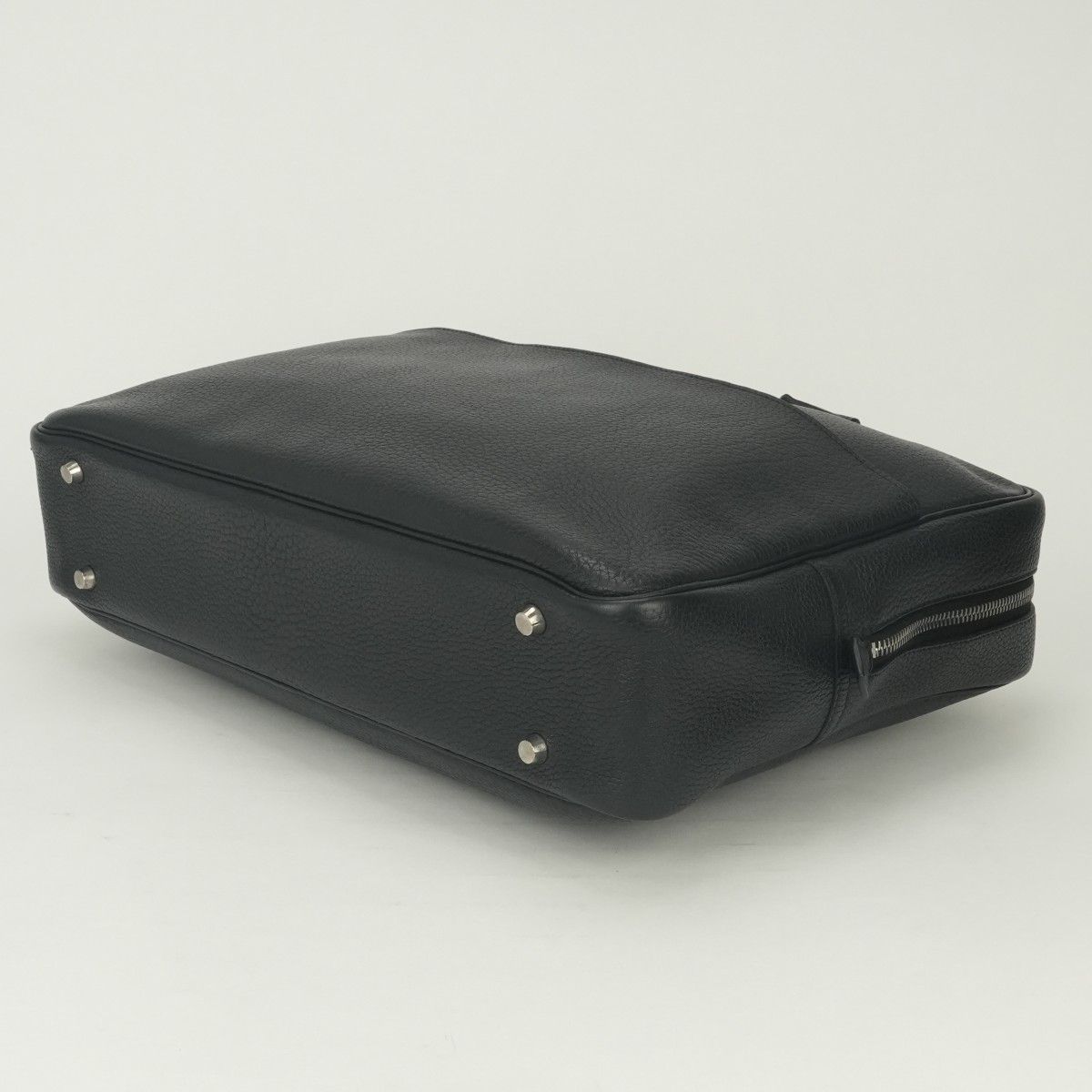 Hermes Plume Doc 38 Business Briefcase Fjord Noir Black Silver — view 5