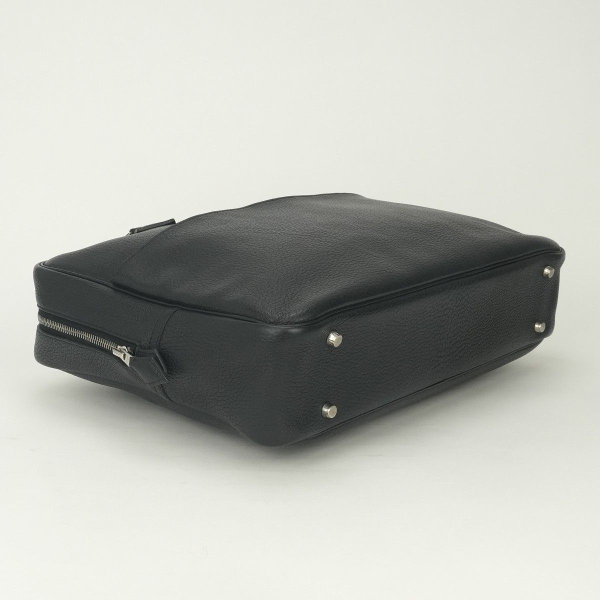 Hermes Plume Doc 38 Business Briefcase Fjord Noir Black Silver — view 6