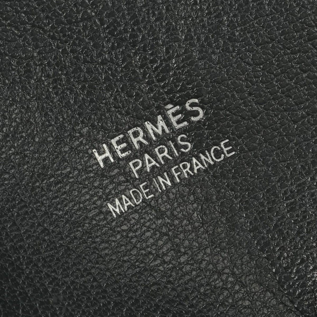Hermes Plume Doc 38 Business Briefcase Fjord Noir Black Silver — view 7