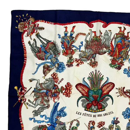 Hermes Scarf Silk Carre 90 les Fetes du Roi Soleil Celebration of the Sun King — view 2