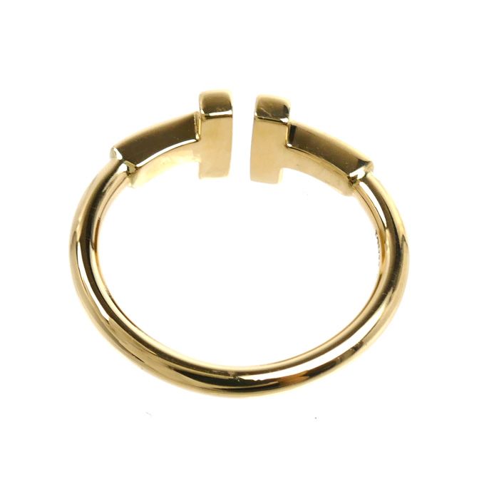 Tiffany & Co 18K Yellow Gold T Wire Ring — view 4