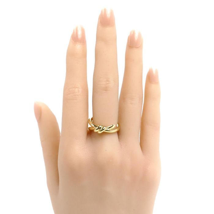 Tiffany & Co 18K Yellow Gold Knot Double Row Ring — view 8