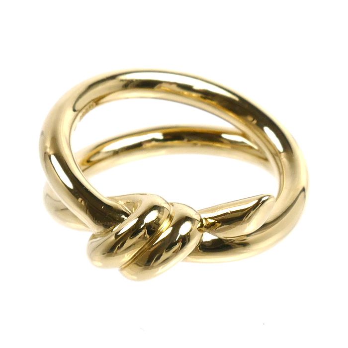 Tiffany & Co 18K Yellow Gold Knot Double Row Ring — view 3