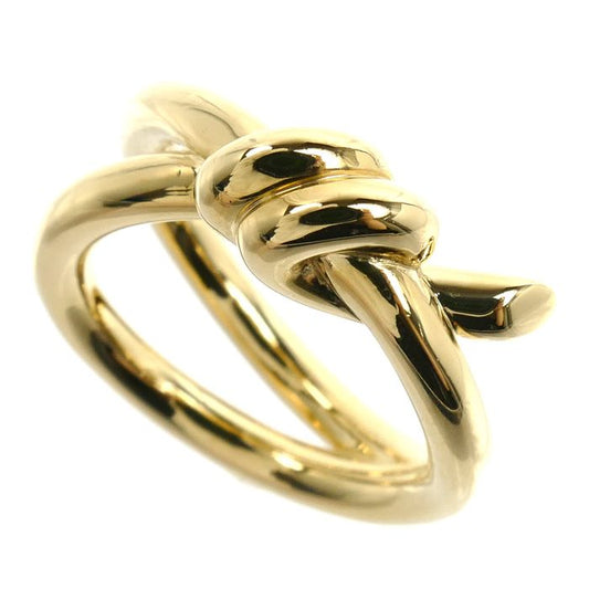 Tiffany & Co 18K Yellow Gold Knot Double Row Ring