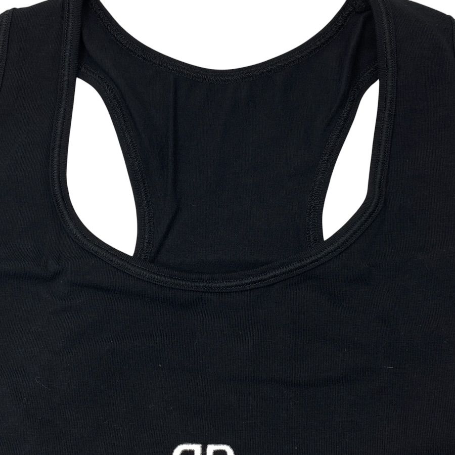 Balenciaga Jersey Logo Sports Bra Stretch Inner Wear Cotton Black High Quality — view 7