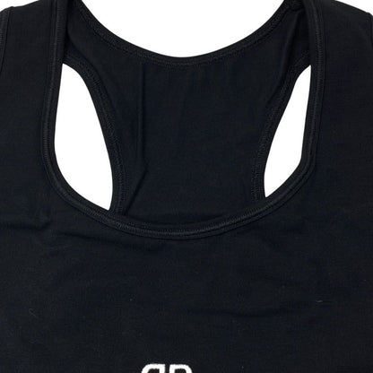 Balenciaga Jersey Logo Sports Bra Stretch Inner Wear Cotton Black High Quality — view 7