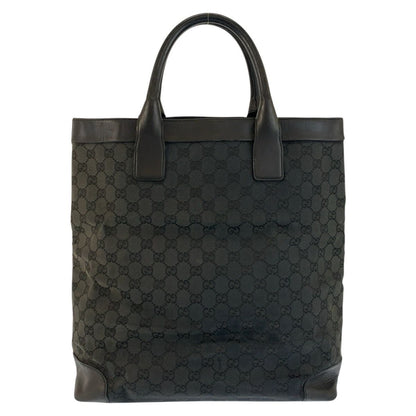 Gucci Black GG Canvas Leather 002 Tote Bag — view 2