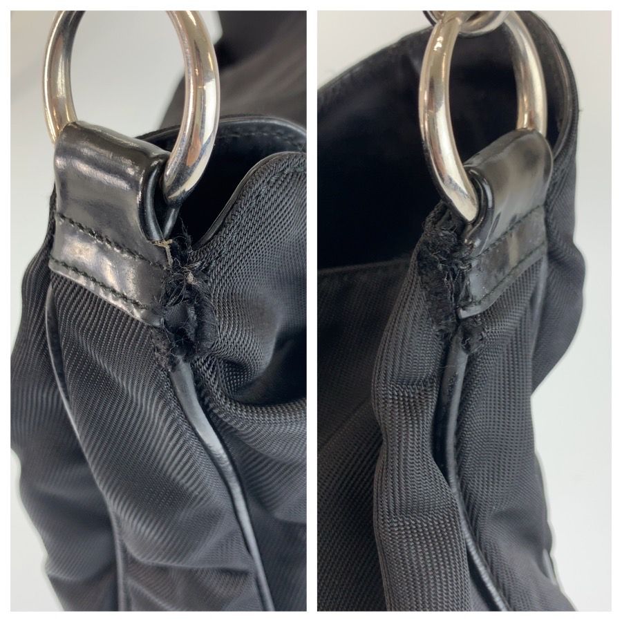 Gucci Bamboo Black Silver Nylon 001 2-Way Shoulder Bag — view 5
