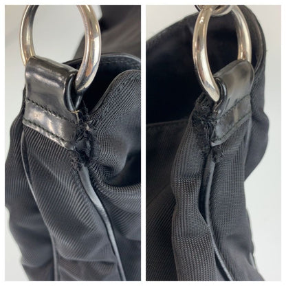 Gucci Bamboo Black Silver Nylon 001 2-Way Shoulder Bag — view 5