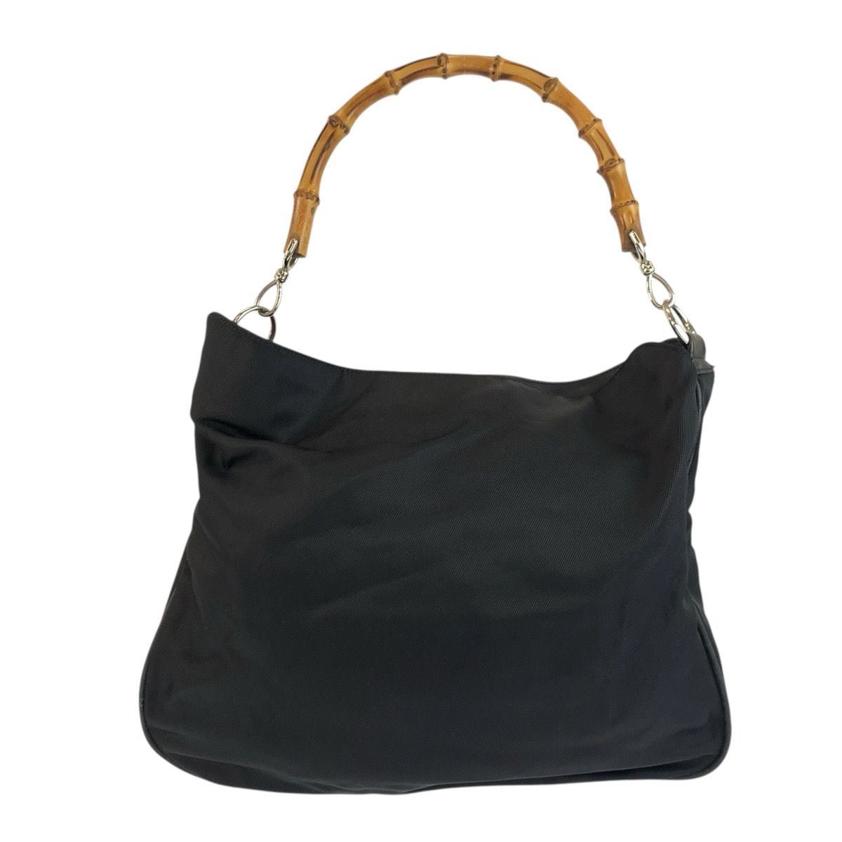 Gucci Bamboo Black Silver Nylon 001 2-Way Shoulder Bag — view 2