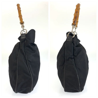 Gucci Bamboo Black Silver Nylon 001 2-Way Shoulder Bag — view 8