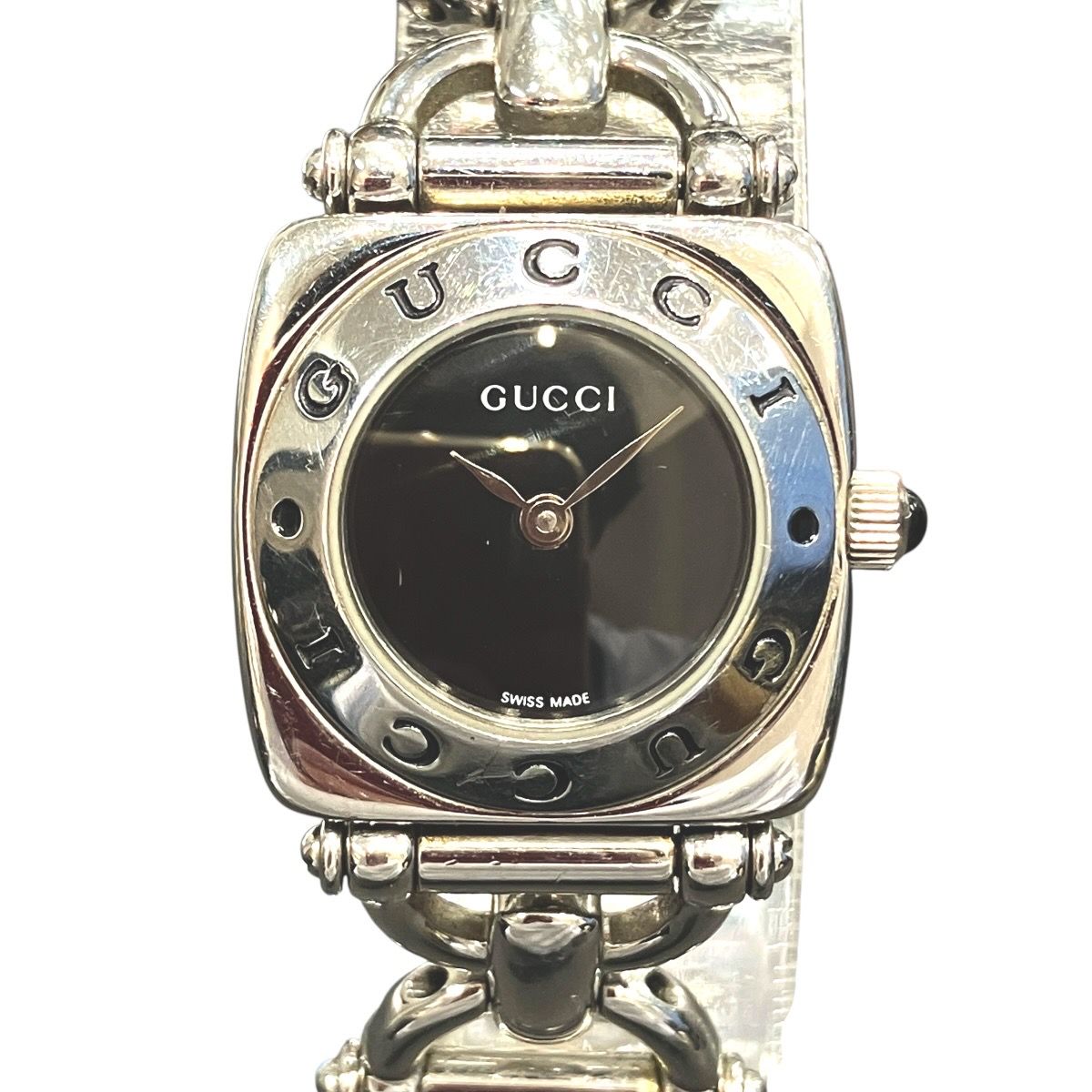 Gucci Horsebit Watch SS Quartz Black Dial