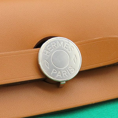 Hermes Shoulder Bag Herbag Zip PM 31 le Tourne Toile Officier Vache Hunter Mint — view 7