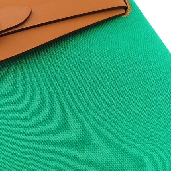 Hermes Shoulder Bag Herbag Zip PM 31 le Tourne Toile Officier Vache Hunter Mint — view 5