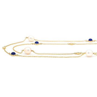 Tiffany & Co Necklace Color by the Yard Sprinkle Pearl White Blue Yellow Gold — view 2