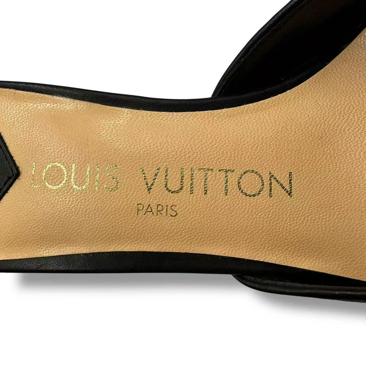 Louis Vuitton Pumps Leather Monogram Logo Black Heel 37 — view 7