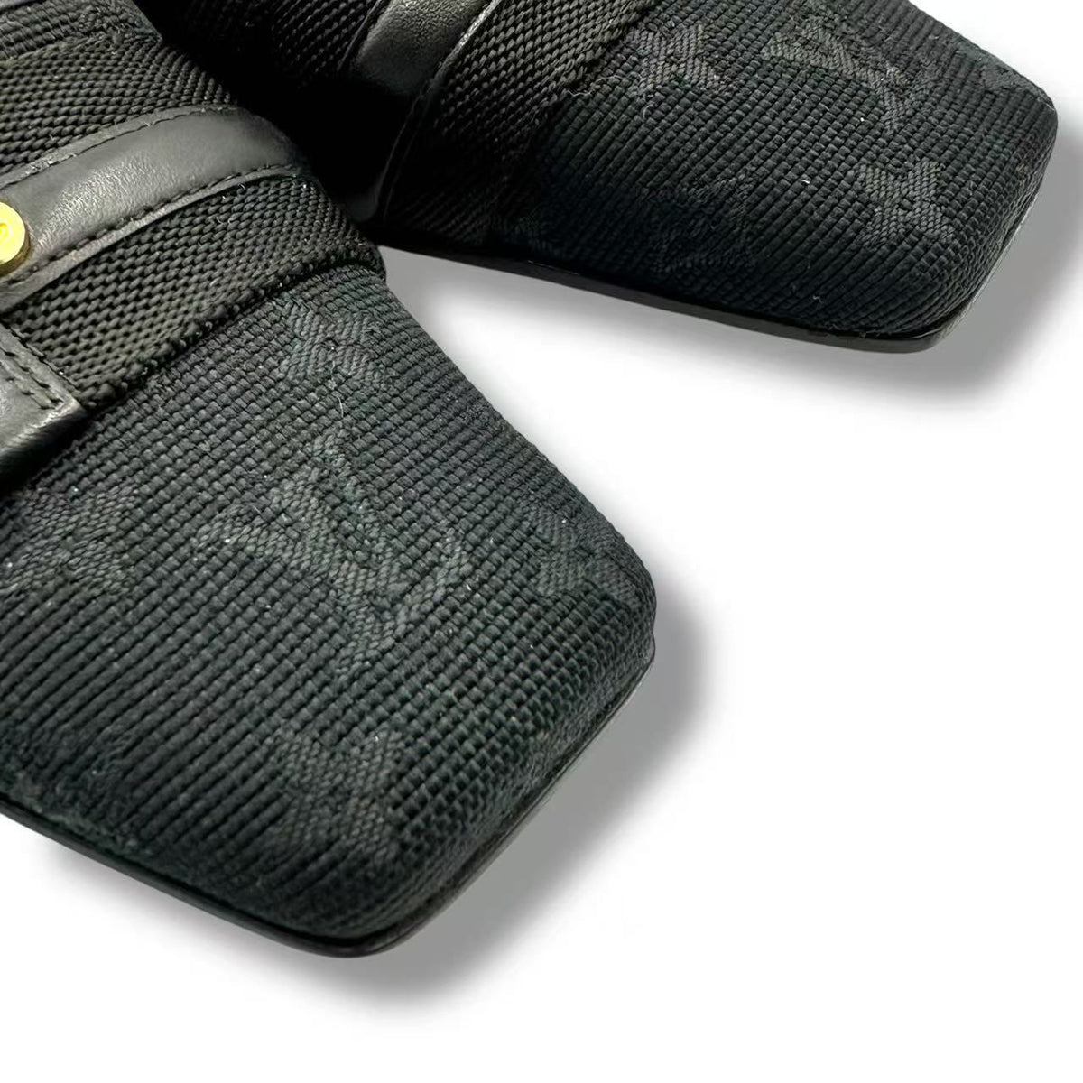 Louis Vuitton Pumps Leather Monogram Logo Black Heel 37 — view 5