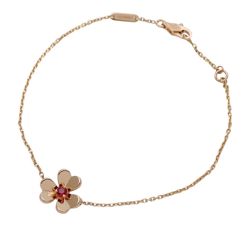 Van Cleef & Arpels Bracelet Ruby Frivole Mini Pink Gold
