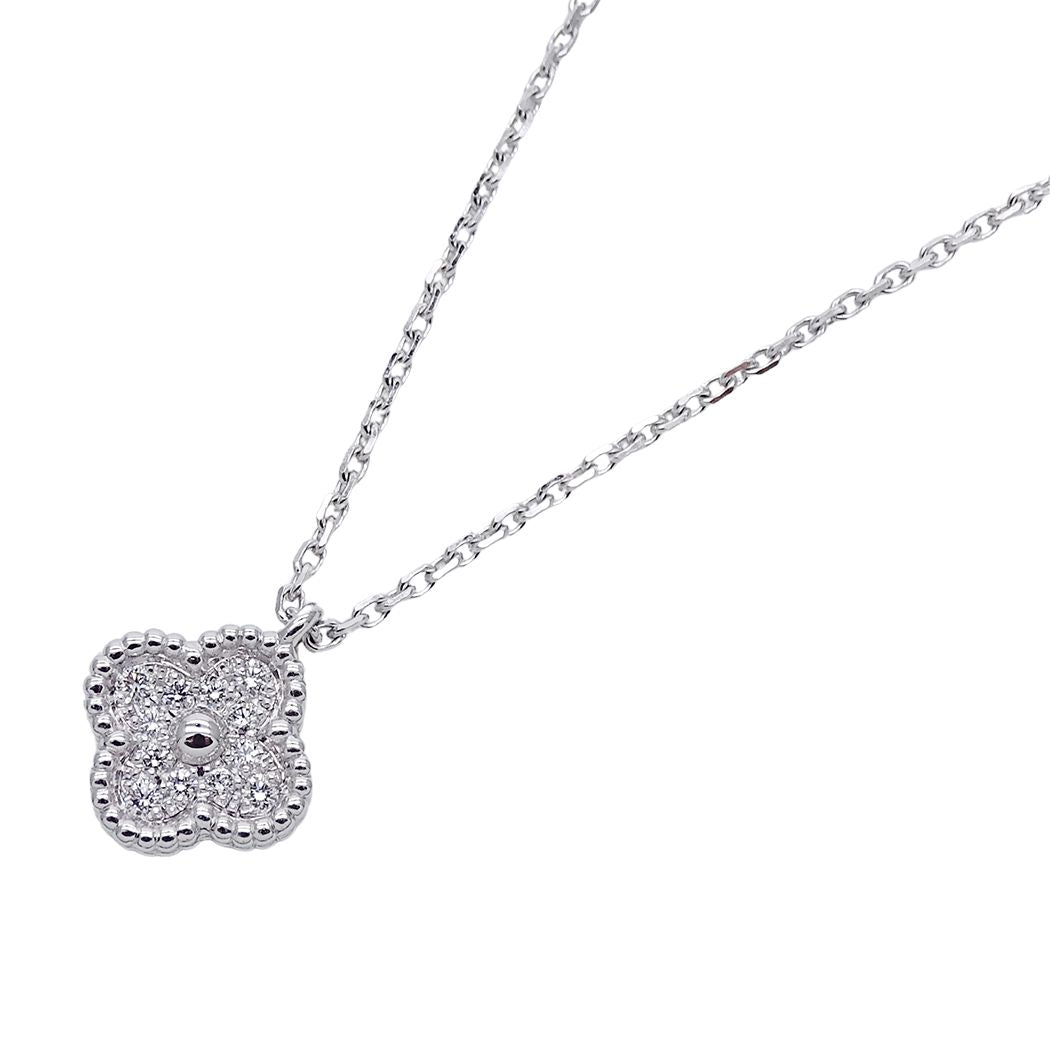 Van Cleef & Arpels Necklace Sweet Alhambra Diamond White Gold