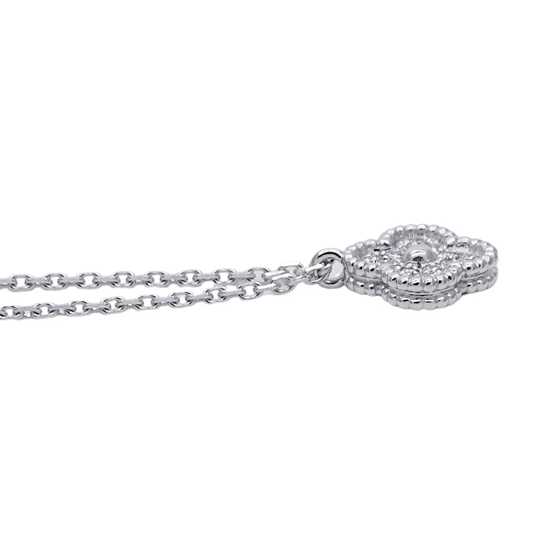 Van Cleef & Arpels Necklace Sweet Alhambra Diamond White Gold — view 3