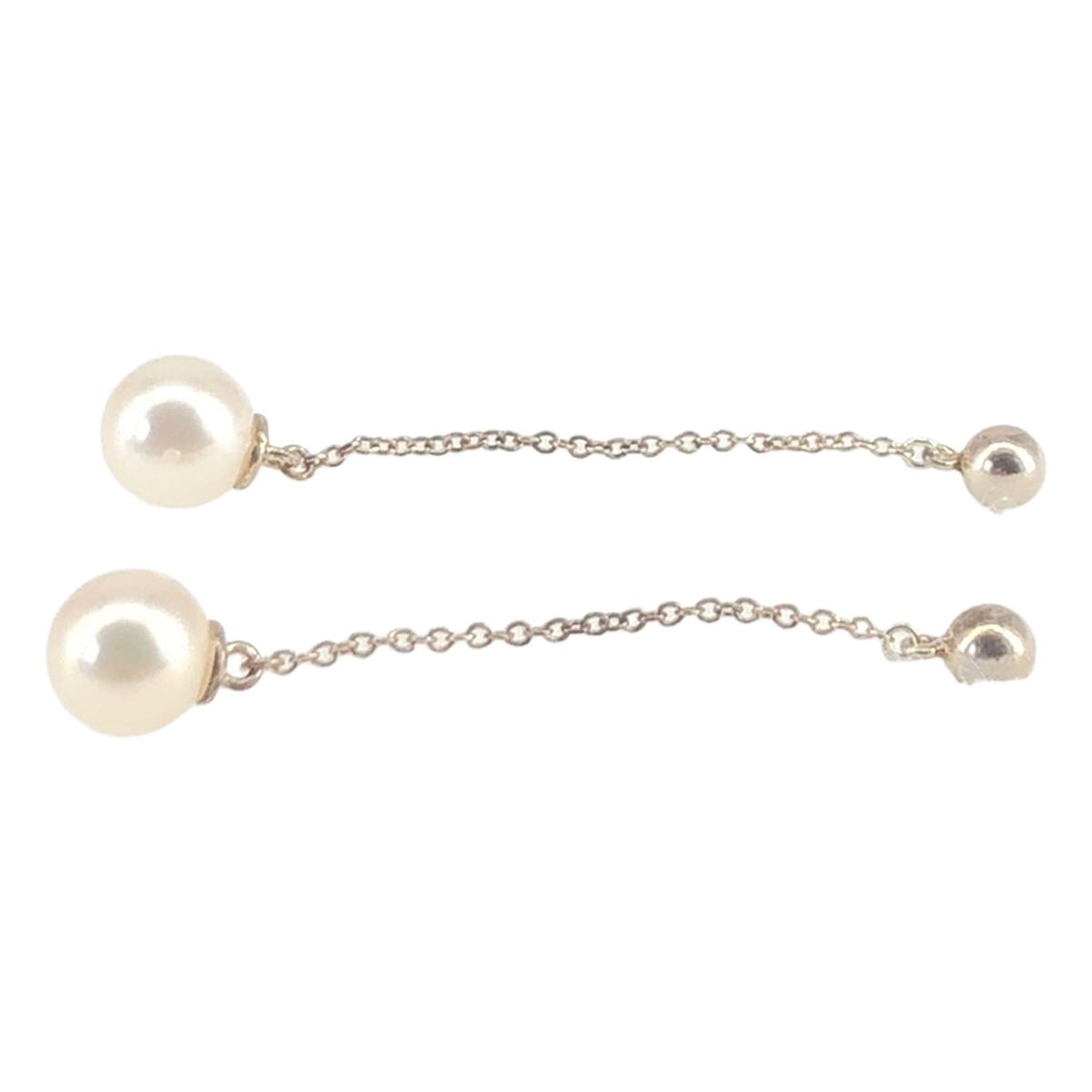 Tiffany & Co Ziegfeld Pearl Earrings Silver — view 3