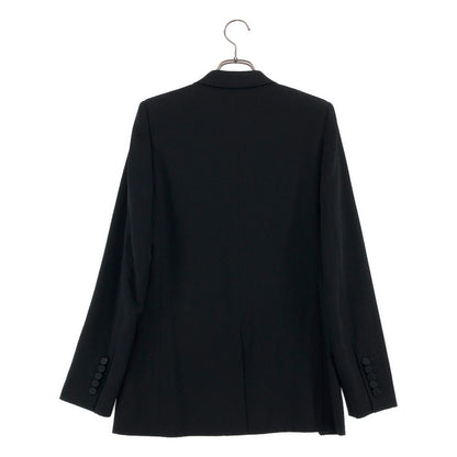 Saint Laurent Paris Wool Peaked Lapel Smoking Jacket 36 Black — view 5