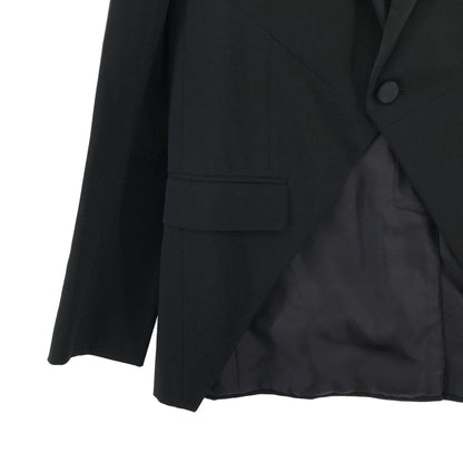 Saint Laurent Paris Wool Peaked Lapel Smoking Jacket 36 Black — view 3