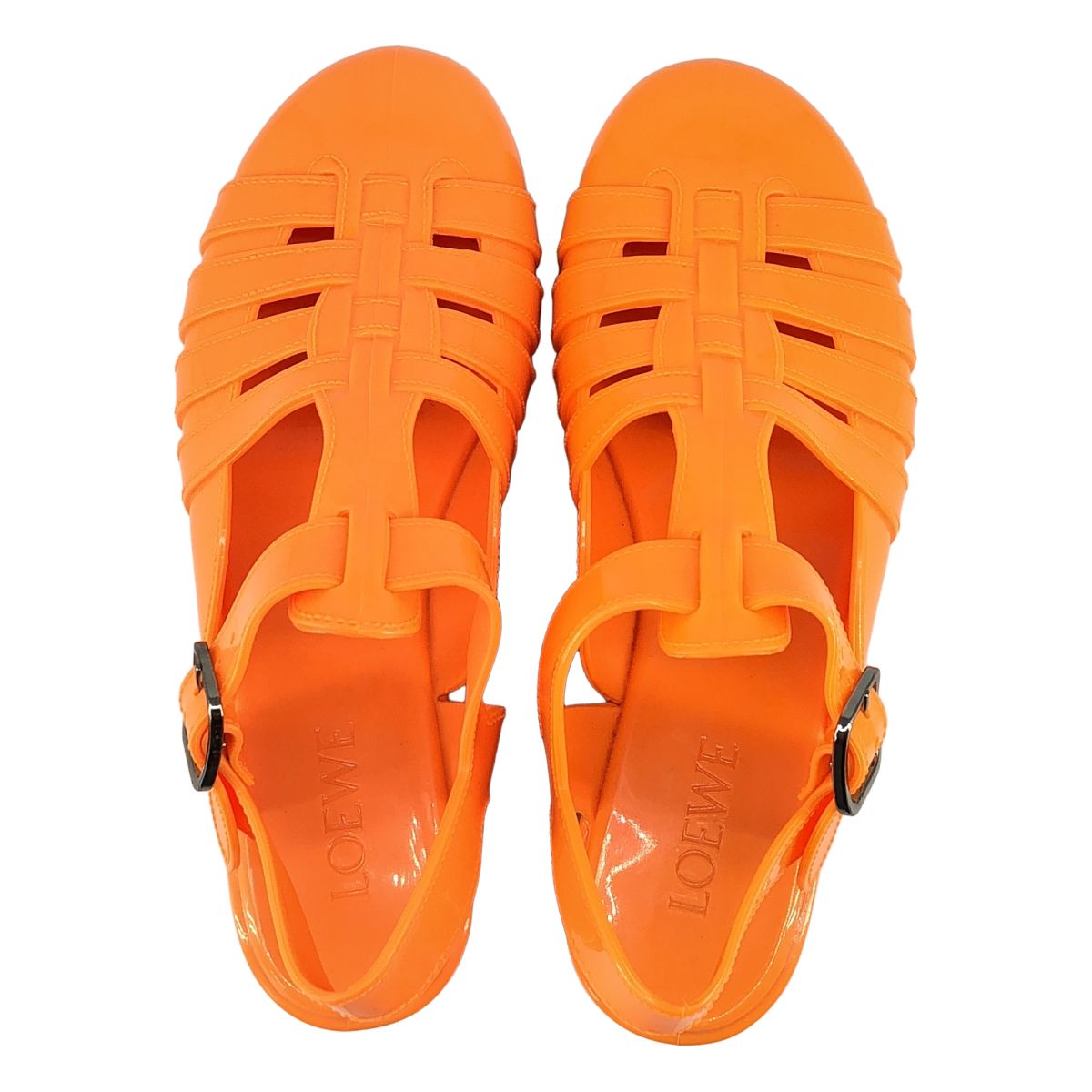 Loewe Rubber Fisherman Sandals Orange 37 — view 4