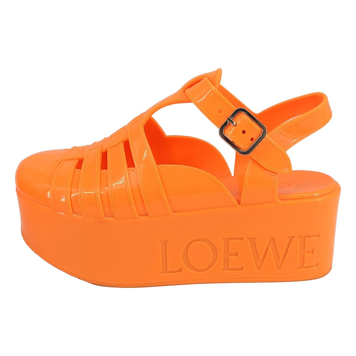 Loewe Rubber Fisherman Sandals Orange 37 — view 2
