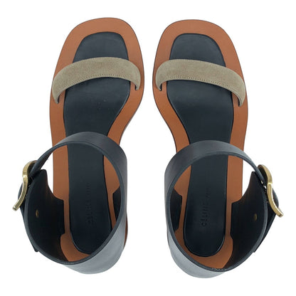 Celine Phoebe Philo Era Bambam Metal Sandals Navy Gray Gold 37 — view 4