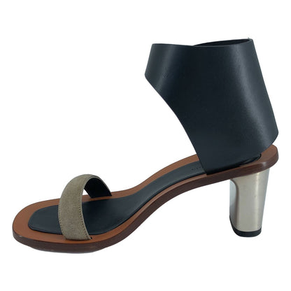 Celine Phoebe Philo Era Bambam Metal Sandals Navy Gray Gold 37 — view 2