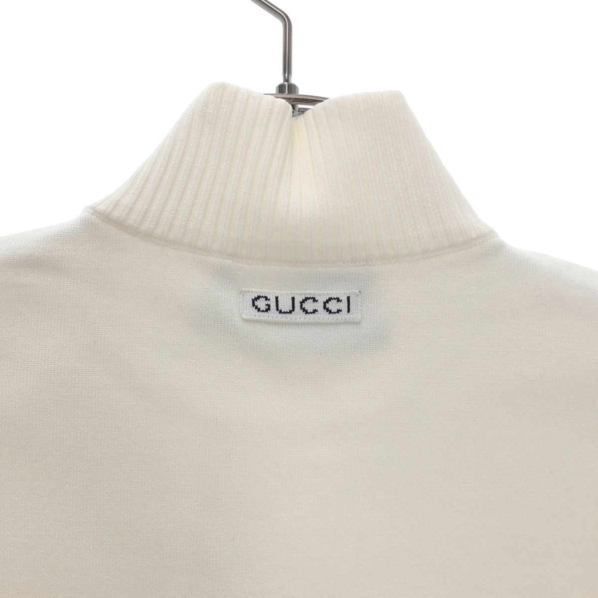 Gucci Back Logo Sleeveless Knit XS White Sweater — view 6