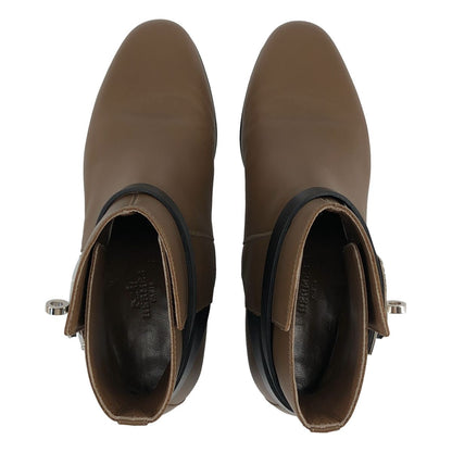 Hermes Neo Kelly Ankle Short Boots Brown Silver 36.5 — view 4
