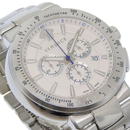 Versace Stainless Steel Quartz Chronograph White Dial Watch — view 3
