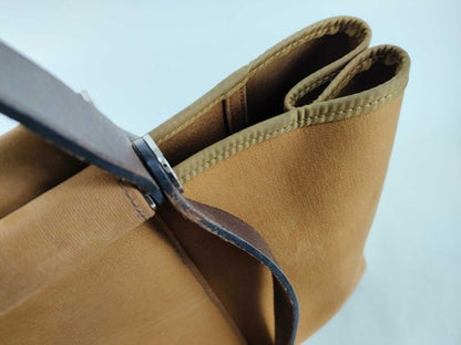 Hermes Shoulder Bag Kabak Elan PM Brown Canvas Leather Silver — view 4