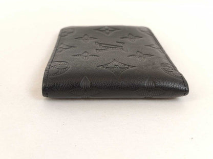 Louis Vuitton Bifold Wallet Portefeuille Multiple Black Monogram Shadow — view 7