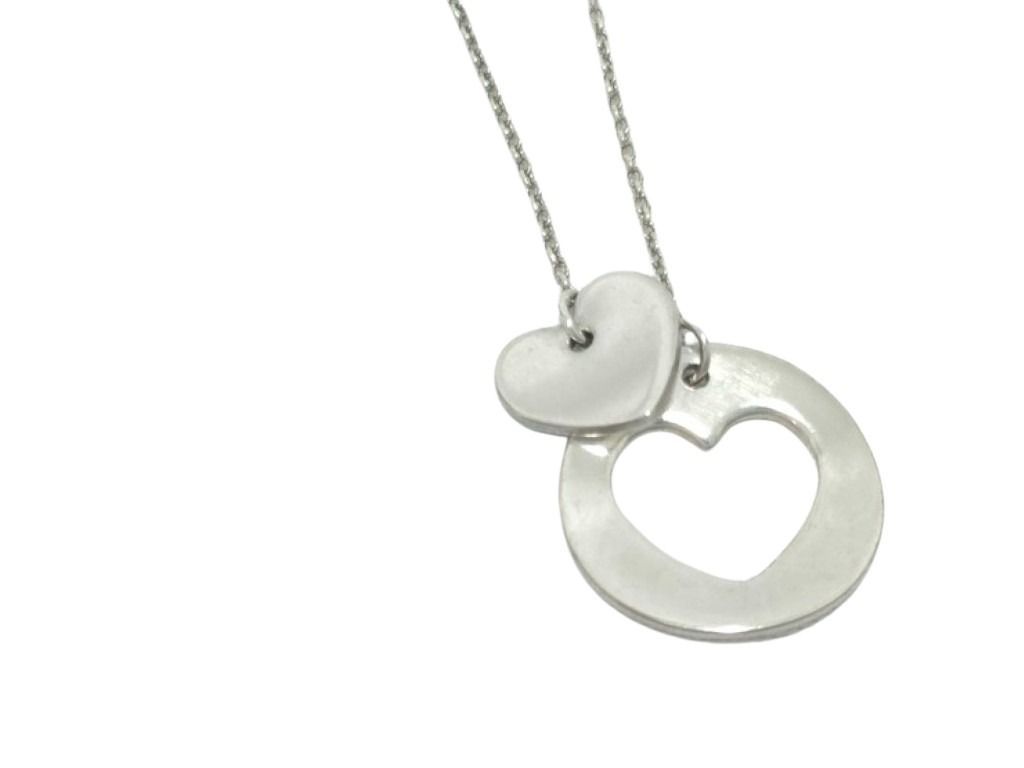 Tiffany & Co Heart Necklace Stencil Silver