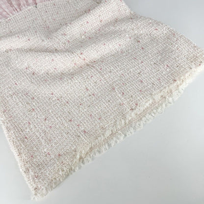 Chanel Dress Tweed Check Coco Button Sequin 38 Pink White Spring Summer Autumn — view 6