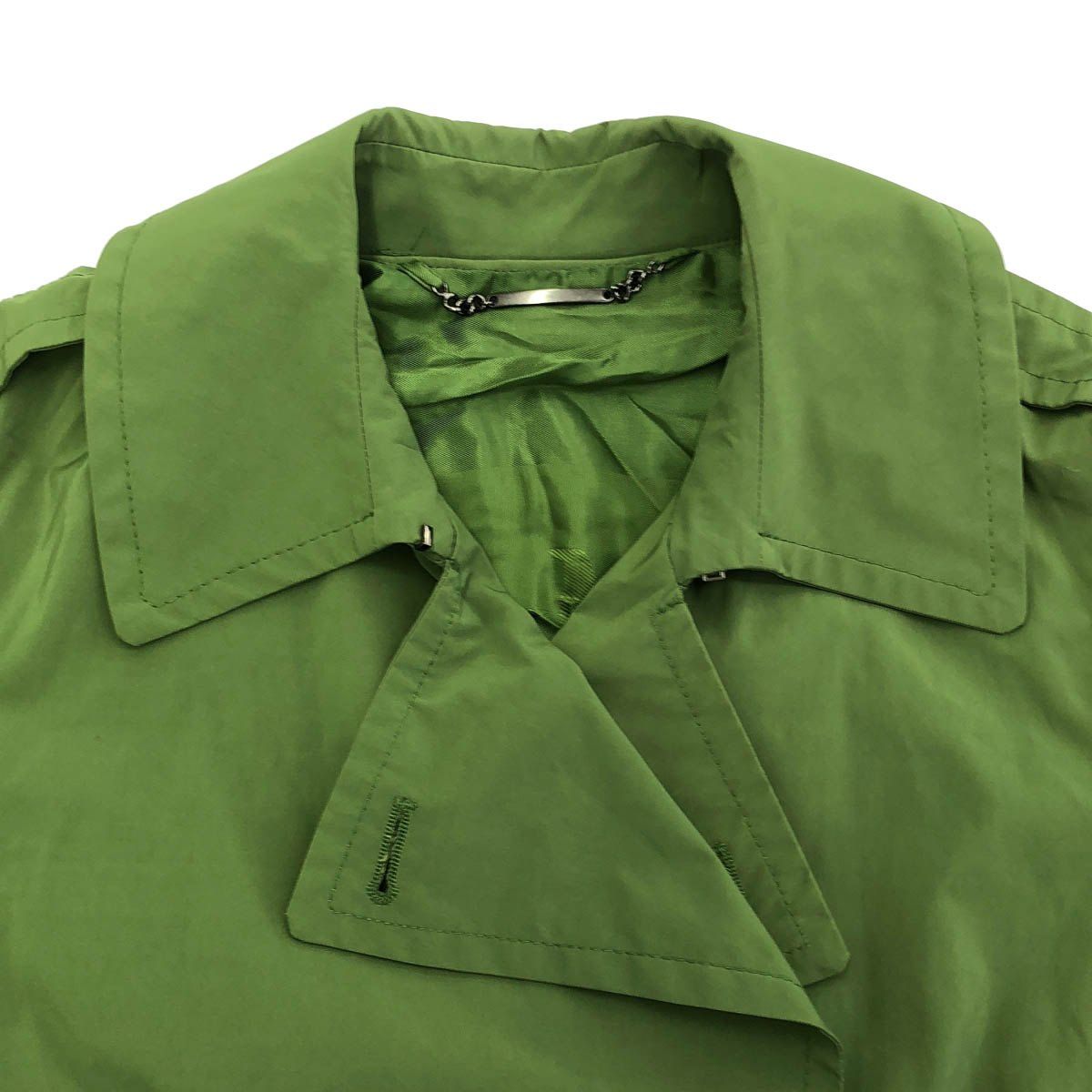 Max Mara Polyester Trench Coat Green 40 — view 4